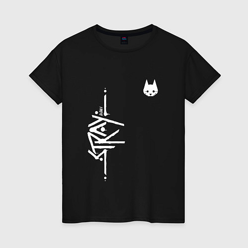 Женская футболка Stray Vertical Logo / Черный – фото 1
