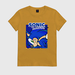 Футболка хлопковая женская Sonic Adventure Sonic, цвет: горчичный