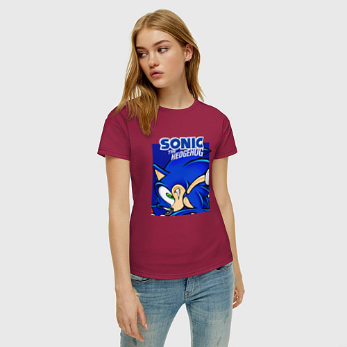 Женская футболка Sonic Adventure Sonic / Маджента – фото 3