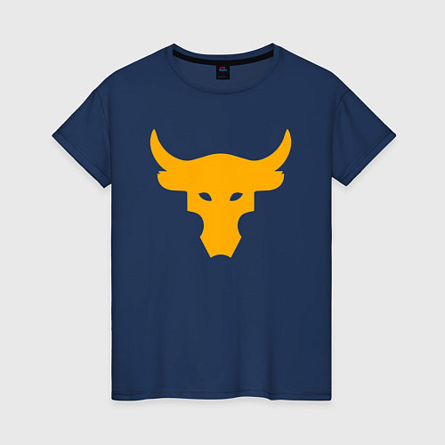 Женская футболка Бык Дуэйн Скала Джонсон / Тёмно-синий – фото 1