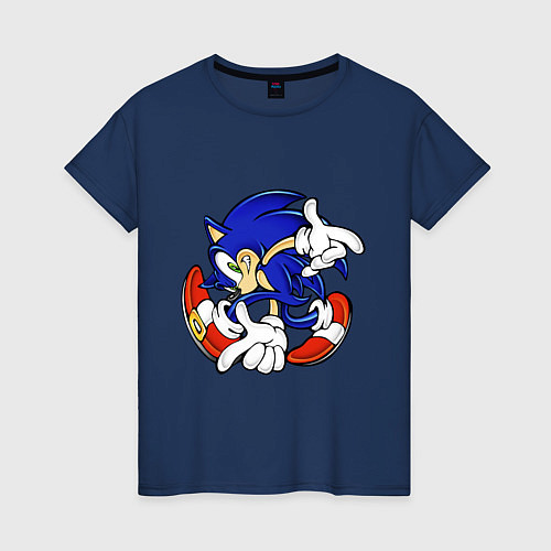 Женская футболка Blue Hedgehog / Тёмно-синий – фото 1