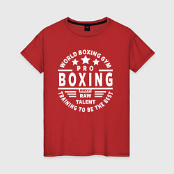 Футболка хлопковая женская PRO BOXING, цвет: красный