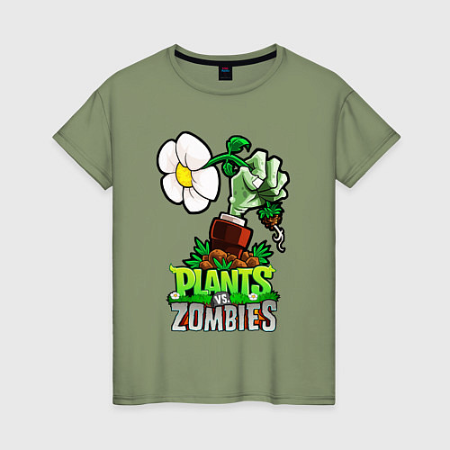 Женская футболка Plants vs Zombies рука зомби / Авокадо – фото 1
