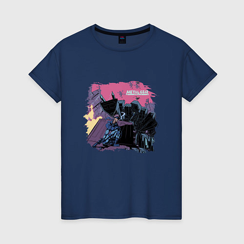 Женская футболка Биг Босс в ловушке / Тёмно-синий – фото 1