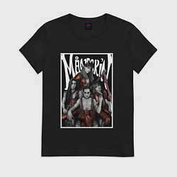 Футболка хлопковая женская Манескин в сборе, цвет: черный