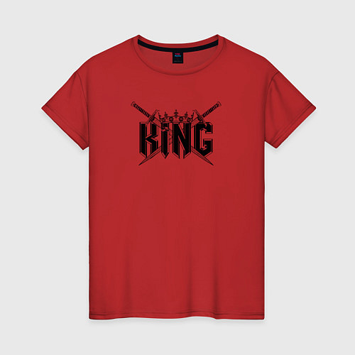 Женская футболка King! / Красный – фото 1
