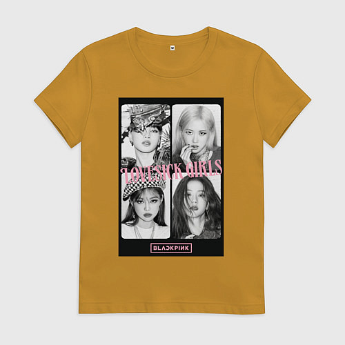 Женская футболка Blackpink K-pop / Горчичный – фото 1