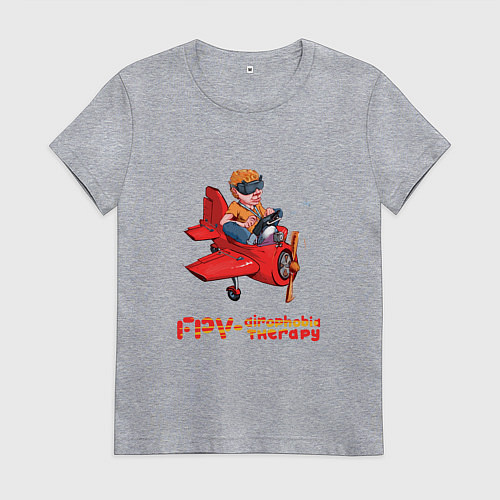 Женская футболка RC planes / Меланж – фото 1