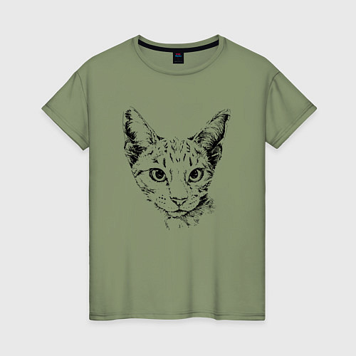 Женская футболка Clever cat / Авокадо – фото 1