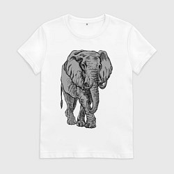 Женская футболка Огромный могучий слон