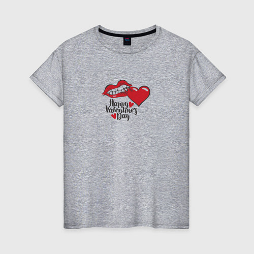 Женская футболка День для влюбленных / Меланж – фото 1