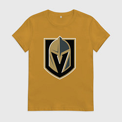 Футболка хлопковая женская Vegas Golden Knights , Вегас Голден Найтс, цвет: горчичный