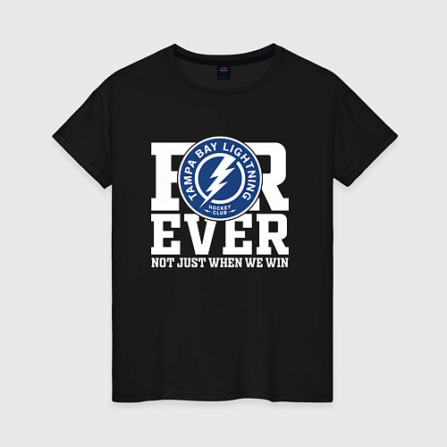 Женская футболка Тампа Бэй Лайтнинг Tampa Bay Lightning FOREVER NOT / Черный – фото 1