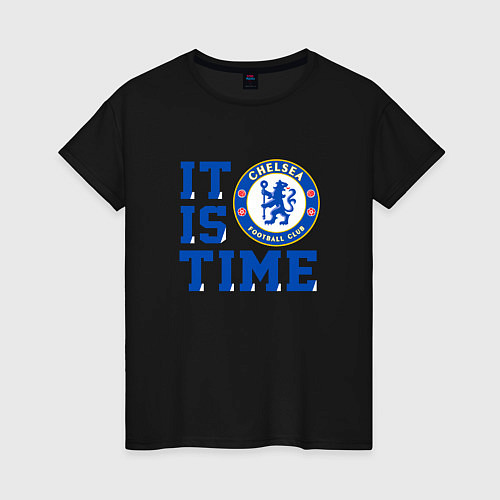 Женская футболка It is Chelsea time Челси / Черный – фото 1