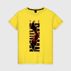 Футболка хлопковая женская Логотип Бэтмен 2022, цвет: желтый
