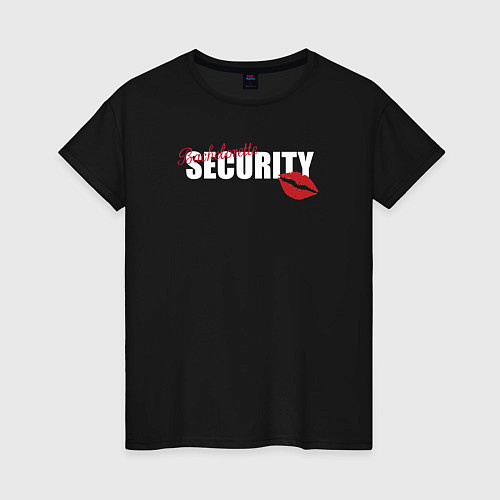 Женская футболка Охрана девичник / Черный – фото 1