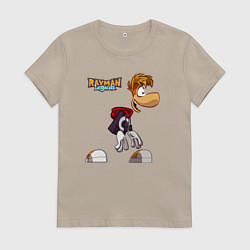 Футболка хлопковая женская Rayman Legends Рэйман, цвет: миндальный