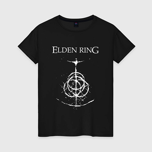 Женская футболка Elden ring лого / Черный – фото 1