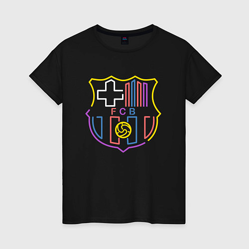 Женская футболка FC Barcelona - Multicolor 2022 / Черный – фото 1