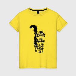 Женская футболка КОШКА С ПУШИСТЫМ ХВОСТОМ