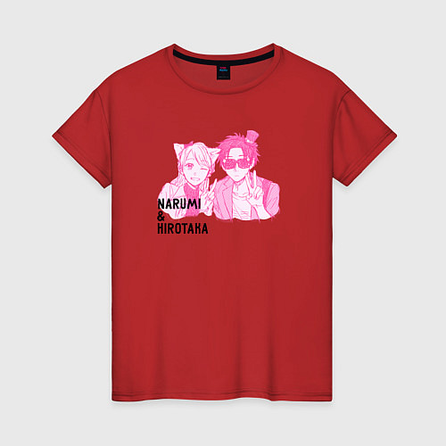 Женская футболка Наруми Момосэ & Хиротака Нифудзи / Красный – фото 1