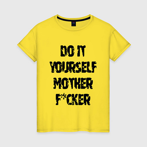 Женская футболка Сделай это сам / Желтый – фото 1