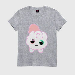 Футболка хлопковая женская Toca Kitchen котик, цвет: меланж
