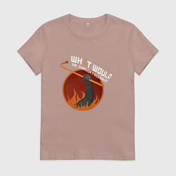 Футболка хлопковая женская Escape from City 17, цвет: пыльно-розовый