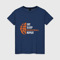 Футболка хлопковая женская Basket Life, цвет: тёмно-синий