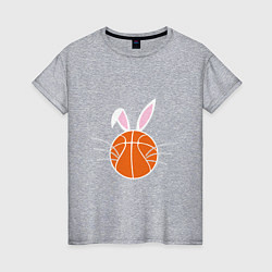 Футболка хлопковая женская Basketball Bunny, цвет: меланж