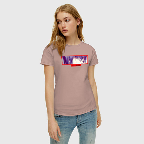 Женская футболка АНИМЕ ПРЕКРАСНАЯ ПАРА ANIME / Пыльно-розовый – фото 3