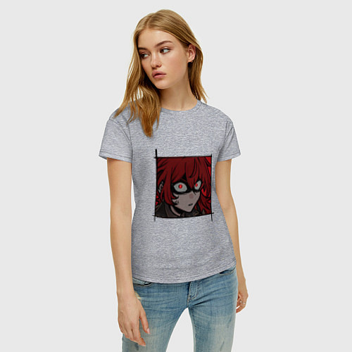 Женская футболка Злой Дилюк / Меланж – фото 3