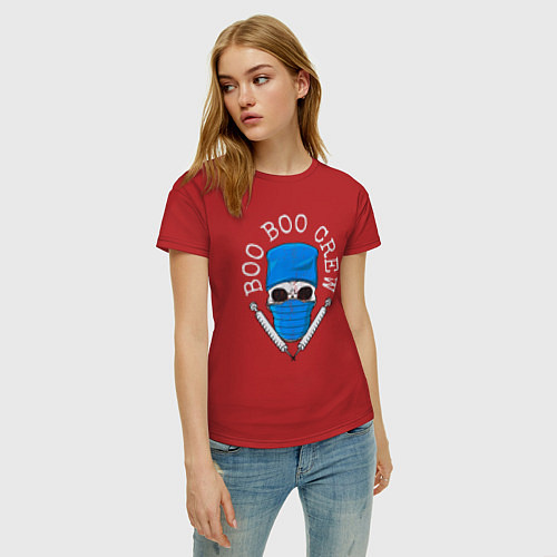 Женская футболка BOO BOO CREW / Красный – фото 3