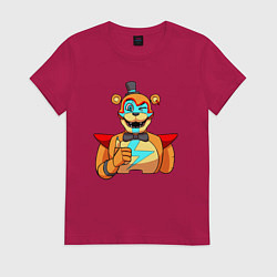 Футболка хлопковая женская Five Nights at Freddys: Security Breach - Глэмрок, цвет: маджента