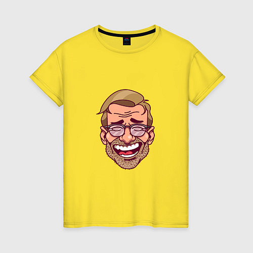 Женская футболка Klopp Smile / Желтый – фото 1