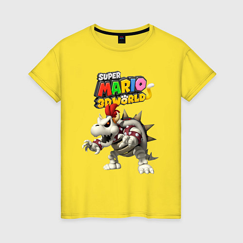 Женская футболка Dry Bowser Super Mario 3D World Nintendo / Желтый – фото 1