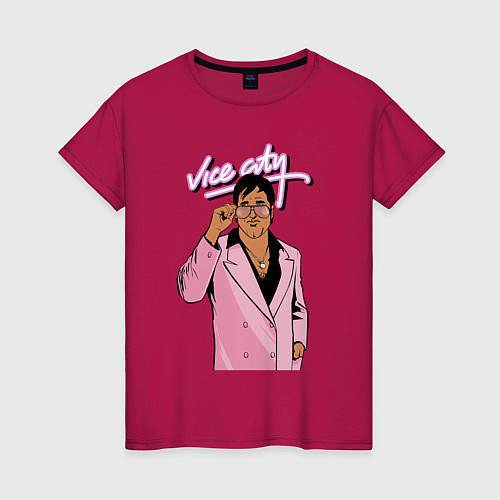 Женская футболка GTA 3 Vice city boss / Маджента – фото 1