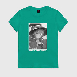 Футболка хлопковая женская Милая Рокси, цвет: зеленый