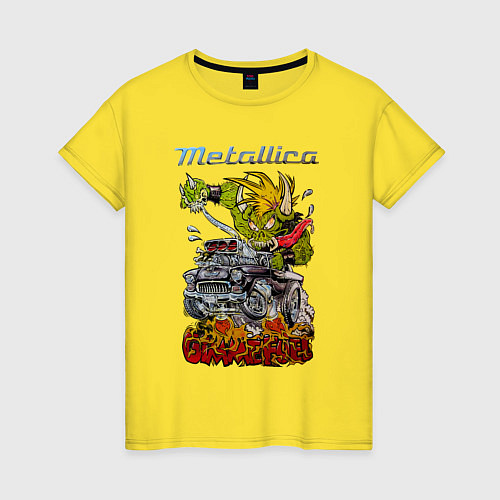 Женская футболка Metallica Gimme fuel / Желтый – фото 1