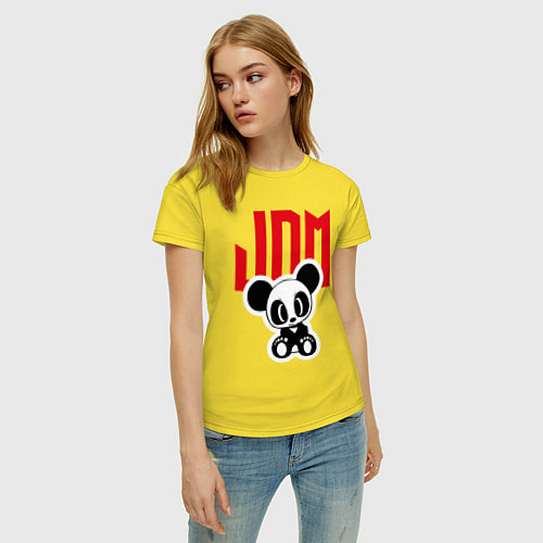 Женская футболка JDM Panda Japan / Желтый – фото 3