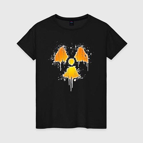 Женская футболка Radioactive symbol / Черный – фото 1