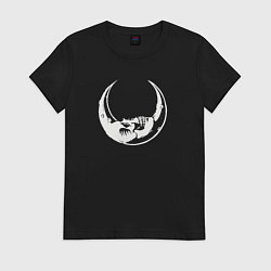 Футболка хлопковая женская GHOSTEMANE ЛУНА, цвет: черный