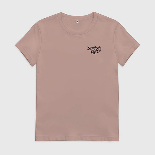 Женская футболка Noize mc нойз мс logo / Пыльно-розовый – фото 1
