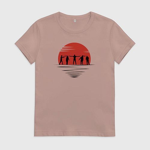 Женская футболка Zombies hunter / Пыльно-розовый – фото 1