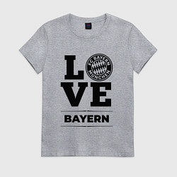 Футболка хлопковая женская Bayern Love Классика, цвет: меланж