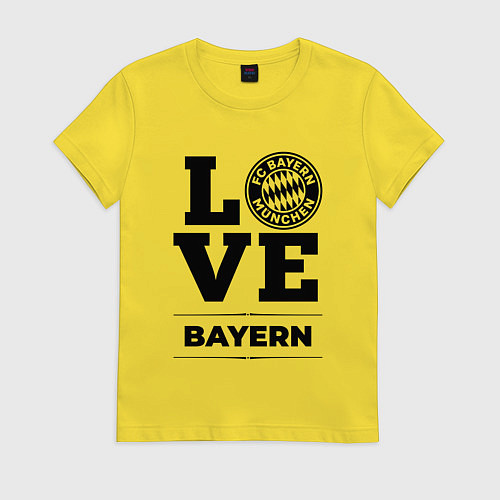 Женская футболка Bayern Love Классика / Желтый – фото 1