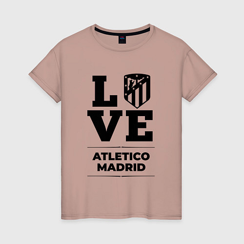 Женская футболка Atletico Madrid Love Классика / Пыльно-розовый – фото 1