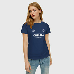Футболка хлопковая женская Chelsea Форма Чемпионов, цвет: тёмно-синий — фото 2