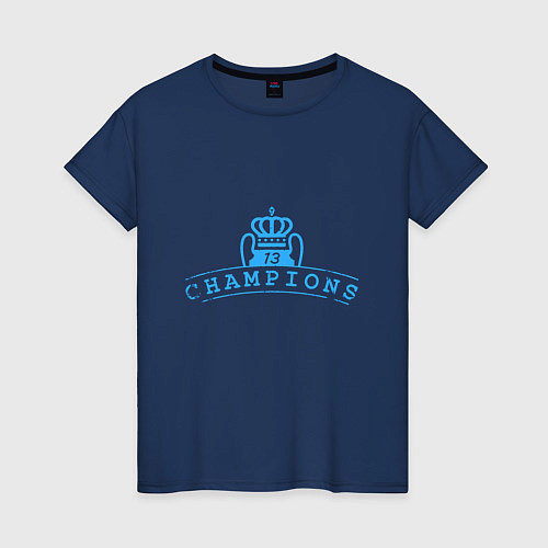 Женская футболка Real Champions / Тёмно-синий – фото 1