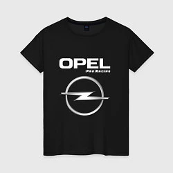 Футболка хлопковая женская OPEL Pro Racing, цвет: черный